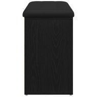 Пейка за обувки Черно 80 x 30 x 48 см Инженерно дърво
