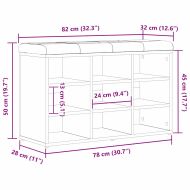 Пейка за обувки Черно 80 x 30 x 48 см Инженерно дърво