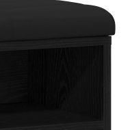 Пейка за обувки Черно 100 x 30 x 48 см Инженерно дърво