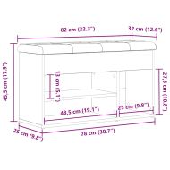 Пейка за обувки Черно 80 x 30 x 45 cm Инженерно дърво
