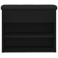 Пейка с място за съхранение с рафт Черния дъб 62 x 32 x 50 см