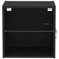 Плаващ рафт с LED светлина с рафт Черно 40 x 28,5 x 40 см