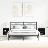 Плаващ рафт 2 pcs Черно 40 x 28,5 x 40 см Инженерно дърво