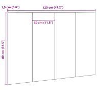 Облегалка за глава Черния дъб 120 x 1.5 x 80 см Инженерно дърво