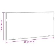 Огледало Кафяво 80 x 37 см Стъкло и инжектирано дърво