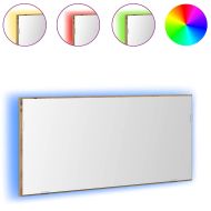 Огледало дъб артизан 80 x 37 см Стъкло и инжектирано дърво