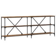 Конзолна маса с рафт Кафяво 200 x 30 x 75 см Инженерно дърво