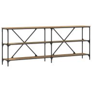 Конзолна маса с рафт Кафяво 200 x 30 x 75 см Инженерно дърво