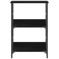 Рафт за книги Черен дъб 50x33x82см Инженерно дърво