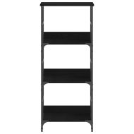 Рафт за книги Черен дъб 50x33x117,5см Инженерно дърво