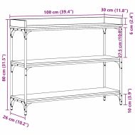 Конзолна маса с рафт Старо дърво 100 x 30 x 80 см