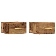 Нощен шкаф 2 pcs Старо дърво 35 x 35 x 20 см Инженерно дърво