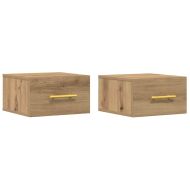 Нощен шкаф 2 pcs Дъб 35 x 35 x 20 см Инженерно дърво