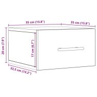 Нощен шкаф Черния дъб 35 x 35 x 20 см Инженерно дърво
