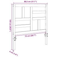 Главня за легло Кафяво с восъчно покритие 80,5 x 4 x 104 см