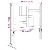 Главня за легло Кафяво с восъчно покритие 105,5 x 4 x 104 см
