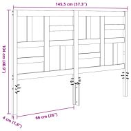 Главня за легло Кафяво с восъчно покритие 145,5 x 4 x 104 см