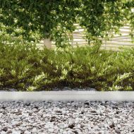 Ограда за трева Сребрист 450 x 0.05 x 15 см Неръждаема стомана