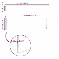 Ограда за трева 4 pcs Ръждясало 450 x 0.05 x 15 см