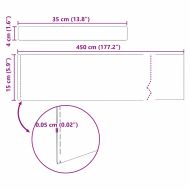 Ограда за трева 4 pcs Ръждясало 450 x 0.05 x 15 см