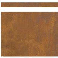 Ограда за трева 4 pcs Ръждясало 450 x 0.05 x 15 см