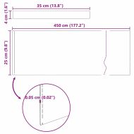 Ограда за трева 4 pcs Сребрист 450 x 0.05 x 15 см