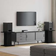 Стойки за високоговорители 2 pcs Черния дъб 30 x 30 x 40 cm