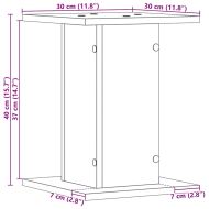 Стойки за високоговорители 2 pcs Черния дъб 30 x 30 x 40 cm