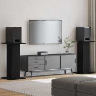 Стойки за високоговорители 2 pcs Черния дъб 30 x 30 x 60 cm