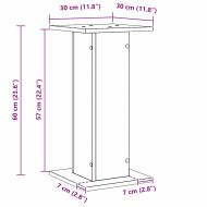 Стойки за високоговорители 2 pcs Черния дъб 30 x 30 x 60 cm