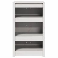 Кухненски шкаф с рафт Бяло 55 x 55 x 92 cm Солидно борово дърво