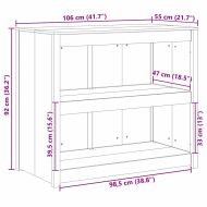 Кухненски шкаф Кафяв дъб 106 x 55 x 92 cm Солидно борово дърво