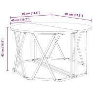 Масичка за кафе Дъб 80 x 80 x 42 cm