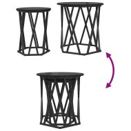 Масичка за кафе 2 pcs Черния дъб Инженерна дървесина и стомана