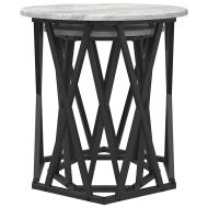 Масичка за кафе 2 pcs Сив Сонома Инженерна дървесина и стомана