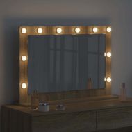 Огледало за грим с огледало Сонома дъб 80 x 55 x 18 см