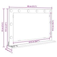 Огледало за грим с огледало Димян дъб 80 x 55 x 18 см
