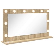 Огледало за грим с огледало Сонома дъб 80 x 45 x 18 см
