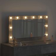 Огледало за грим с огледало Циментено сиво 80 x 45 x 18 см