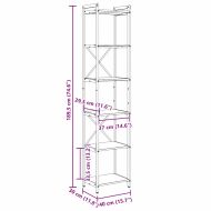 Рафт за книги Черния дъб 40 x 30 x 189,5 см Инженерно дърво