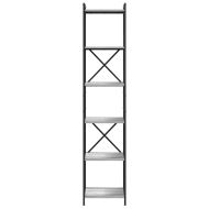 Рафт за книги Сив сонома 40 x 30 x 189,5 см Инженерно дърво