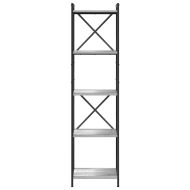 Рафт за книги Сив сонома 40 x 30 x 155 см Инженерно дърво