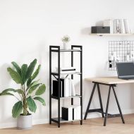 Рафт за книги Сив сонома 40 x 30 x 85 см Инженерно дърво