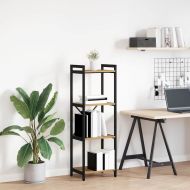 Рафт за книги Дъб 40 x 30 x 85 см Инженерно дърво