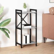 Рафт за книги Сив сонома 40 x 30 x 85 см Инженерно дърво