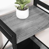 Рафт за книги Сив сонома 40 x 30 x 85 см Инженерно дърво