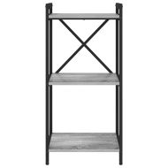 Рафт за книги Сив сонома 40 x 30 x 85 см Инженерно дърво