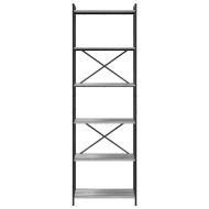 Рафт за книги Сив сонома 40 x 30 x 85 см Инженерно дърво