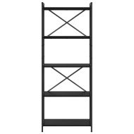 Рафт за книги Черния дъб 60 x 30 x 155 см Инженерно дърво