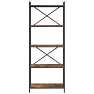 Рафт за книги Димян дъб 60 x 30 x 155 см Инженерно дърво